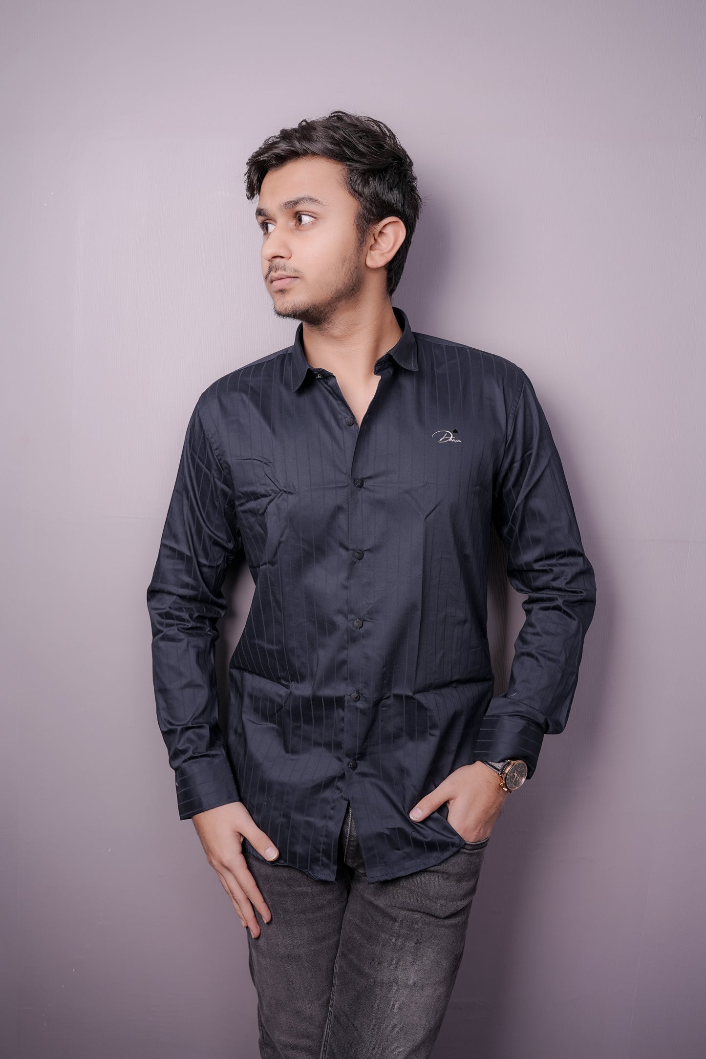 Midnight Navy Blue (very deep, almost blackish blue)