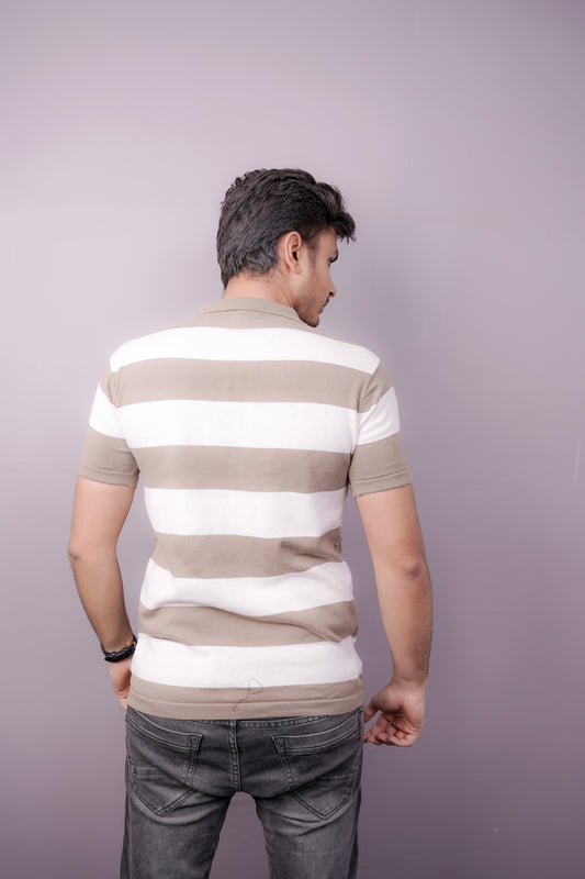 Desert Wave Textured Polo Shirt