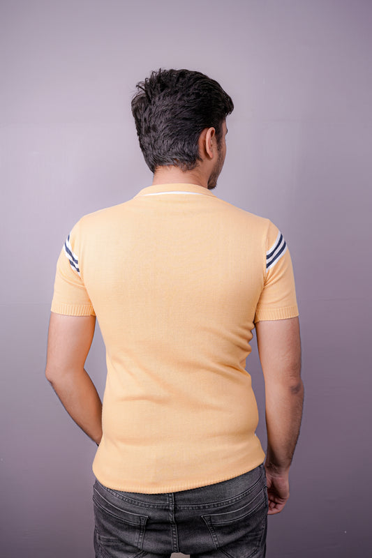 Retro Lemon Knit Polo – Summer Throwback Edition