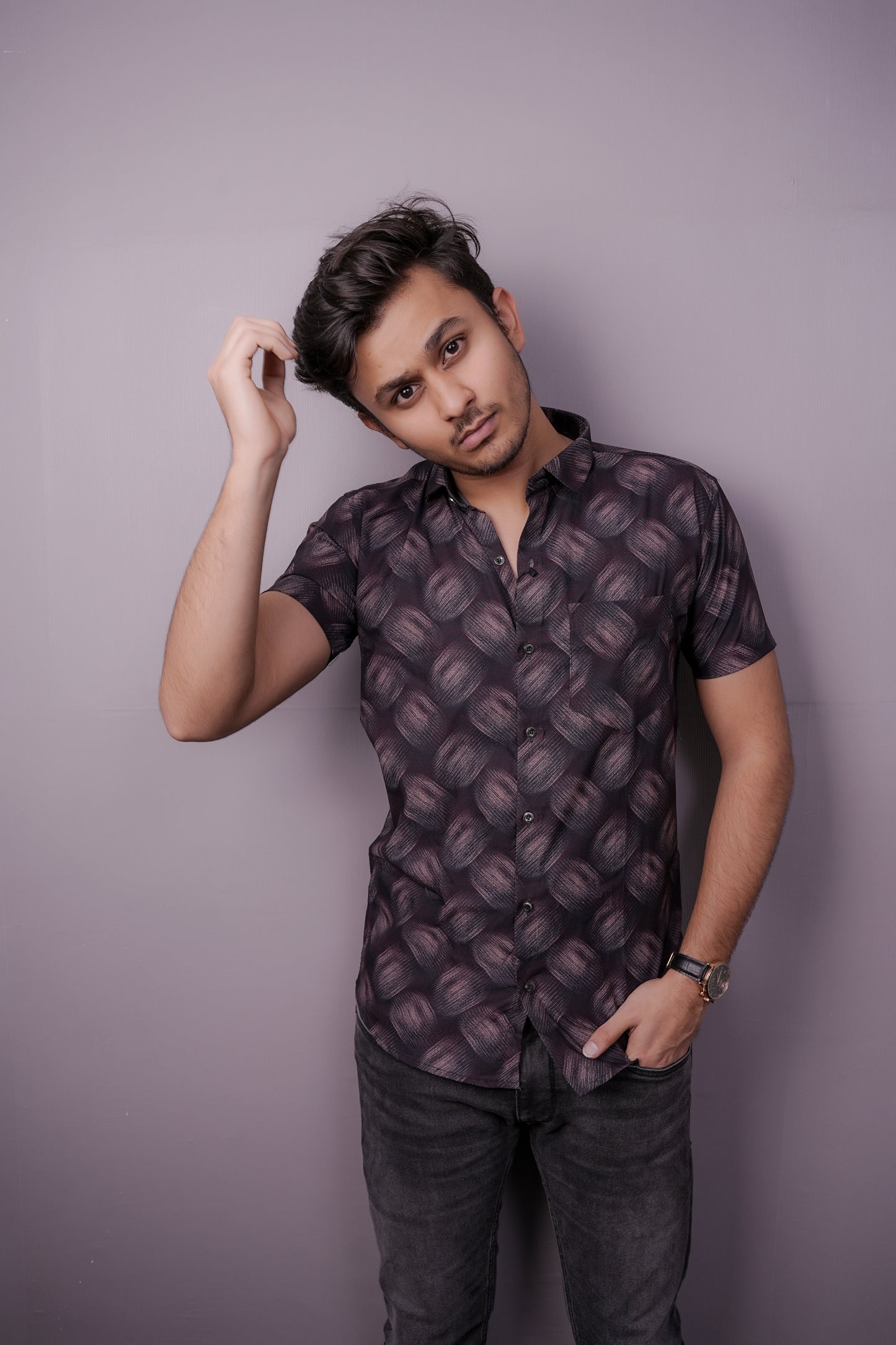 Midnight Swirl Premium Men's Shirt