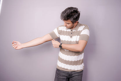 Desert Wave Textured Polo Shirt