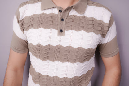 Desert Wave Textured Polo Shirt