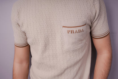 Ivory Knit Luxe Polo – Premium Textured Edition
