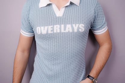 Overlays Sky Blue Polo – Street Luxe Knit Edition
